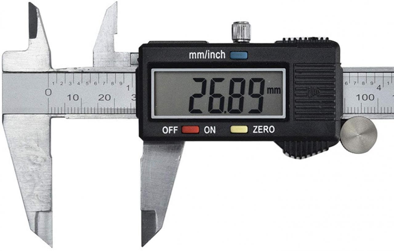 Buy Electronic Digital Caliper Stainless Steel Body with Large LCD Screen |  0-6 Inches | Inch/Fractions/Millimeter Conversion,Silver/Black Online in  Hungary. B08PPCWXMJ