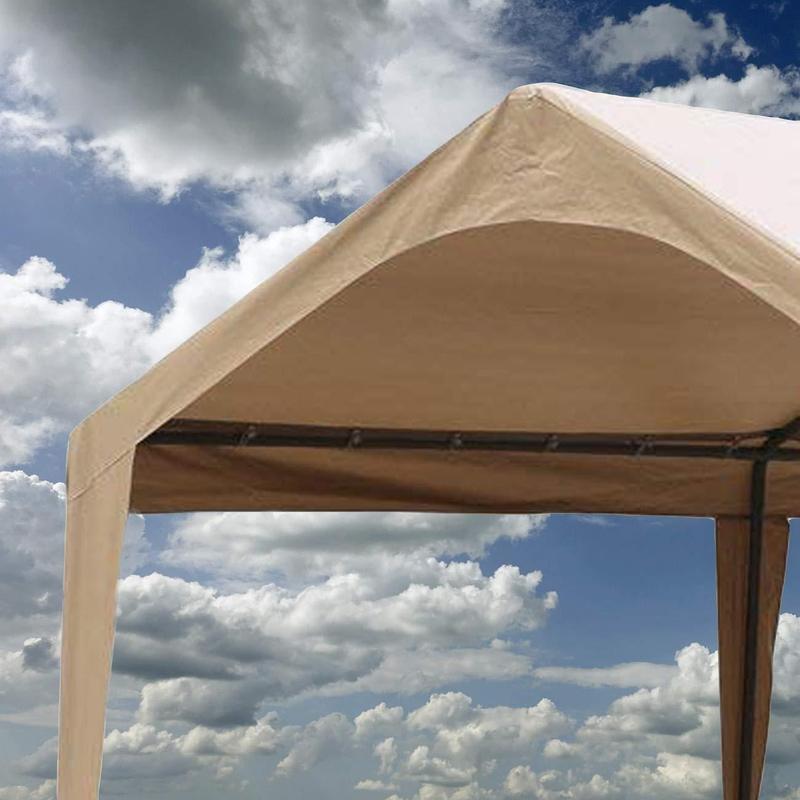 10 x 20 Feet Outdoor Carport Canopy with 6 Steel Legs