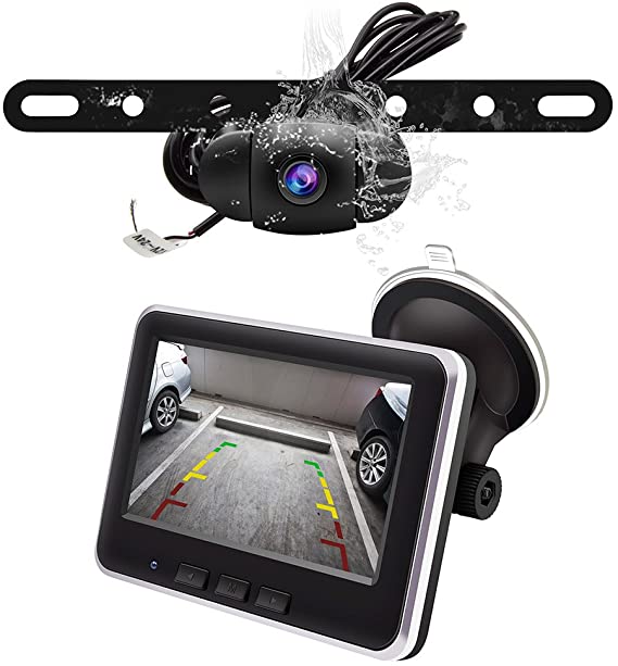Accfly Wireless Backup Camera Kit,IP 68 Waterproof License Plate Reverse  Rear View Back Up Car Camera,4.3'' TFT LCD Rearview Monitor for Cars, SUV:  Amazon.co.uk: Electronics & Photo