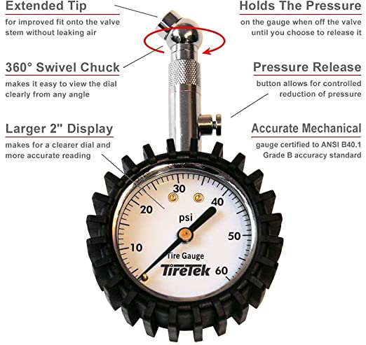 TireTek Premium Tire Pressure Gauge #TireTek