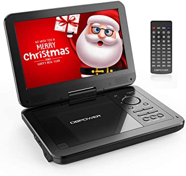 Amazon.com: 【Upgraded】DBPOWER Portable DVD Player with 10.5'' Swivel Screen,  Supports SD Card/USB/CD/DVD with AV IN/OUT and Earphone Port, 5-hour  Built-in Rechargeable Battery, Suitable for Car Headrest Mount: Electronics