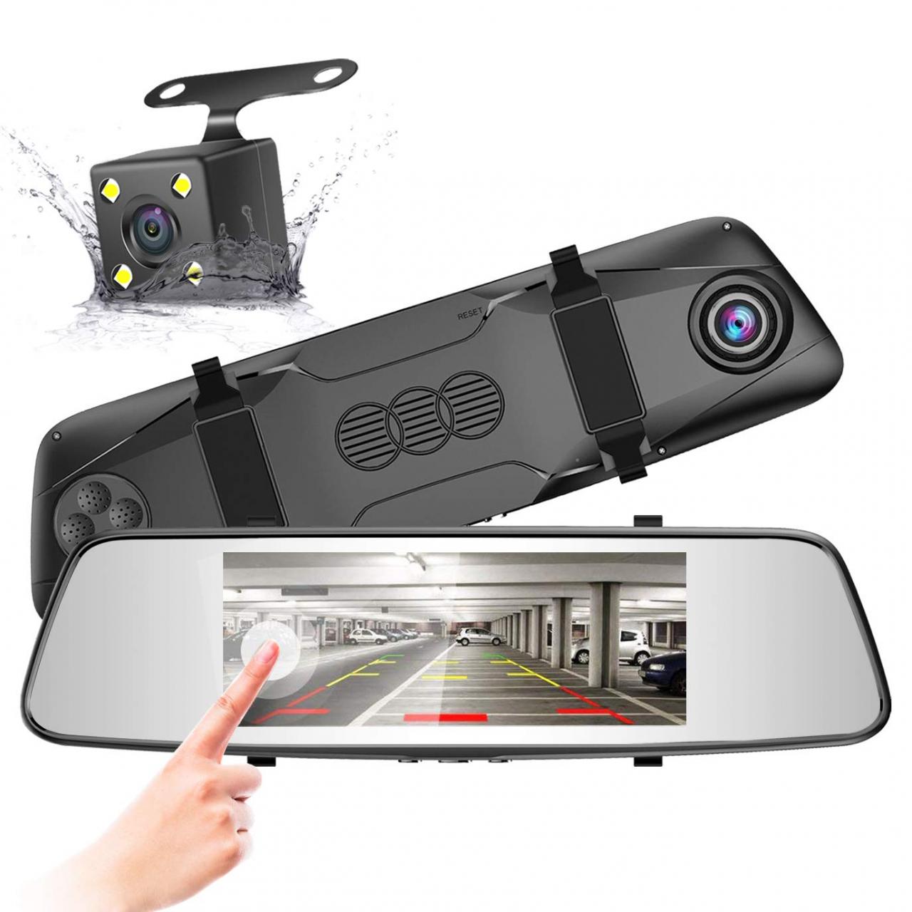 Pruveeo D700 7-Inch Touch Screen Backup Camera Dash Cam Front and Rear Dual  Channel with Rear View Reversing Camera: Buy Online at Best Price in UAE -  Amazon.ae