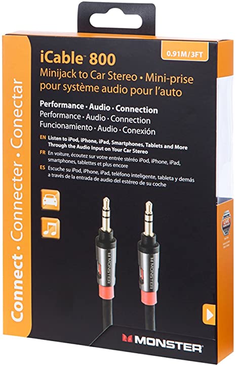 50644516610 Monster Cable AI 800 MINI-7 (7.0 ft.) iCable 800 for iPod,  iPhone, and iPad