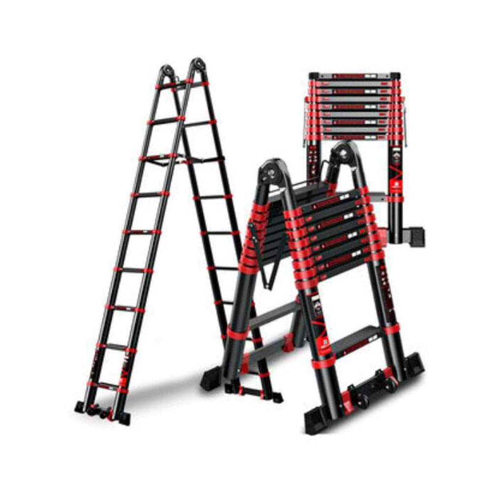 Idealchoiceproduct 10.5 FT Aluminium Telescopic Telescoping Ladder  Extension Steps Tools & Home Improvement Ladders urbytus.com