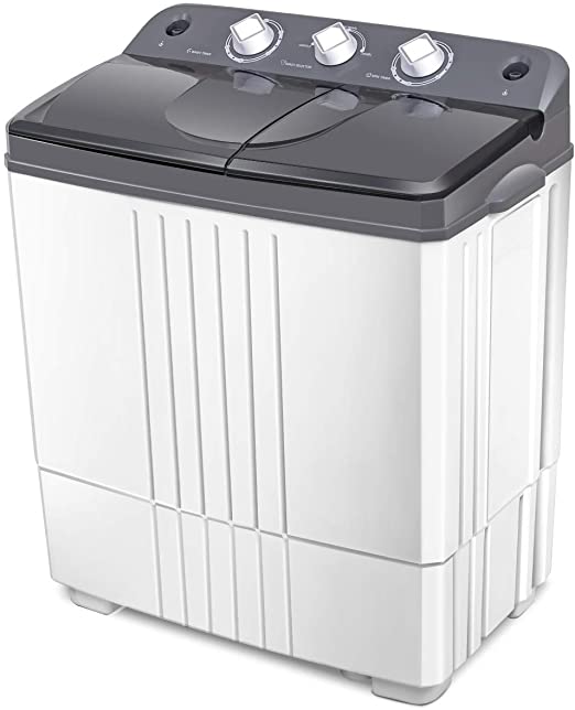 Buy Giantex Portable Washing Machine Semi-Automatic, Twin Tub Washer and Dryer  Combo, 28.5lbs (20lbs Washing and 8.5lbs Spinning), Compact Mini Laundry  Washer for Dorm Apartment and RV's (Grey & White) Online in