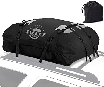 SHIELD JACKET Waterproof Roof Top Cargo Luggage Travel Bag (15 Cubic Feet)  - Roof Top Cargo Carrier for Cars, Vans and SUVs - Great for Travel or  Off-Roading - Double Vinyl Construction,