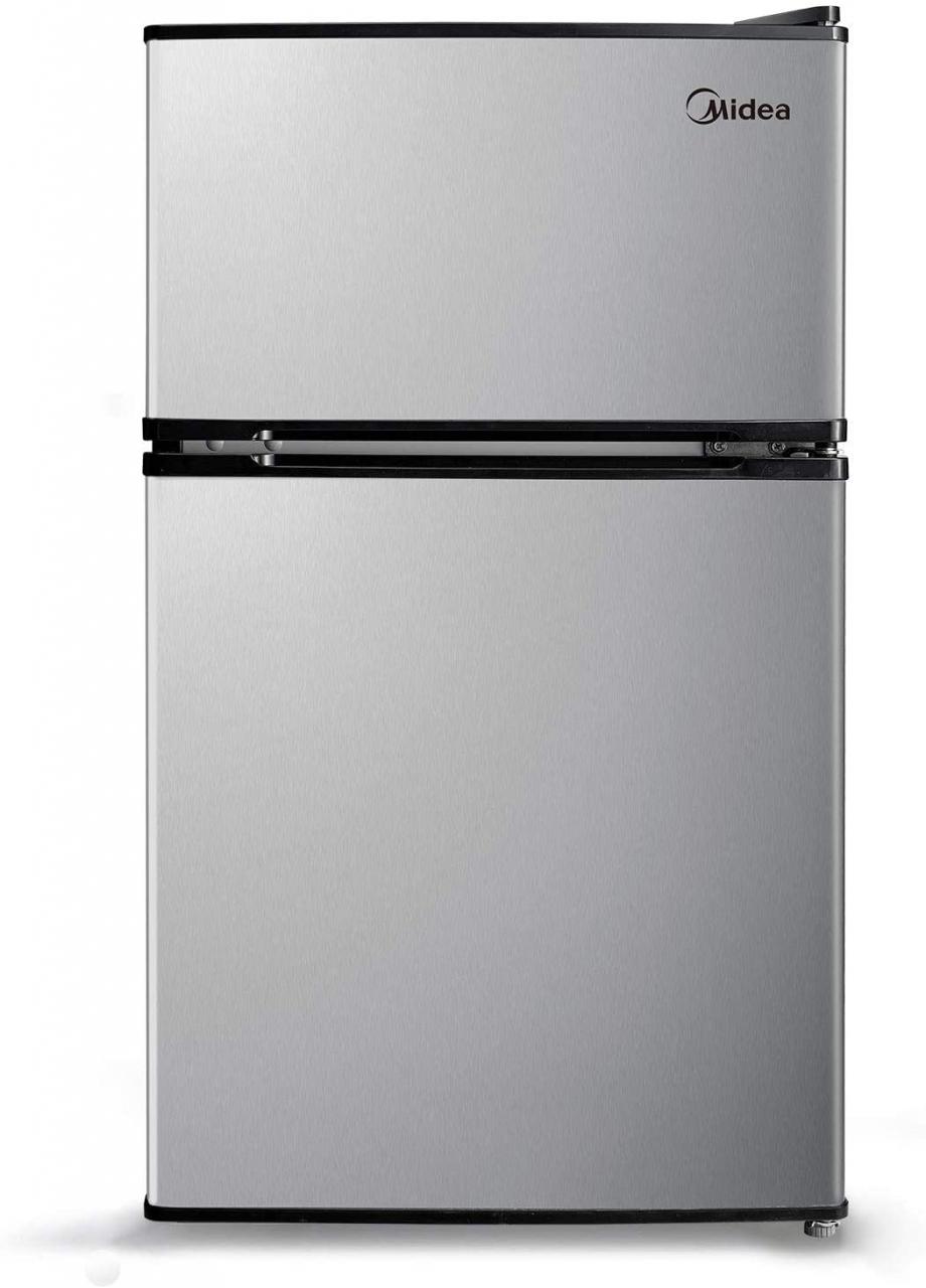 Buy Midea WHD-127FB1 Compact Reversible Double Door Refrigerator and  Freezer, 3.5 Cubic Feet, Black Online in Turkey. B07F241616