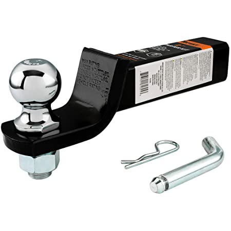 Reese Towpower | 21536RAK | Trailer Hitch Ball Mount Starter Kit, 6,000  lbs. Capacity, Fits 2 in. Receiver, 2 in. Drop, Black