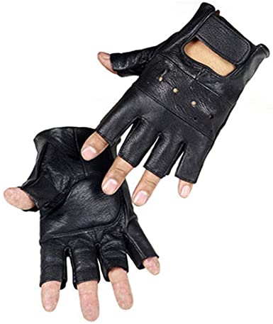 .39 - 1 Pair Half Finger Men Punk Fuax Leather Gloves Fingerless Biker  Sports Cycling #ebay #Fa… | Black leather gloves, Fingerless leather gloves,  Leather gloves