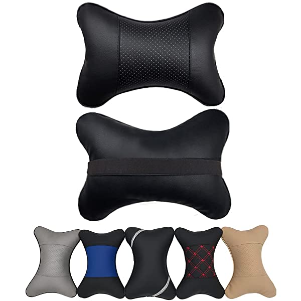 Buy SYHsdzg Car Headrest Pillow Memory Foam， Car Neck Pillow with  Adjustable Strap for Car Seat，Balanced Softness Memory Foam Travel Pillow  Headrests for Car Designed to Relieve Neck Pain (Black) Online in