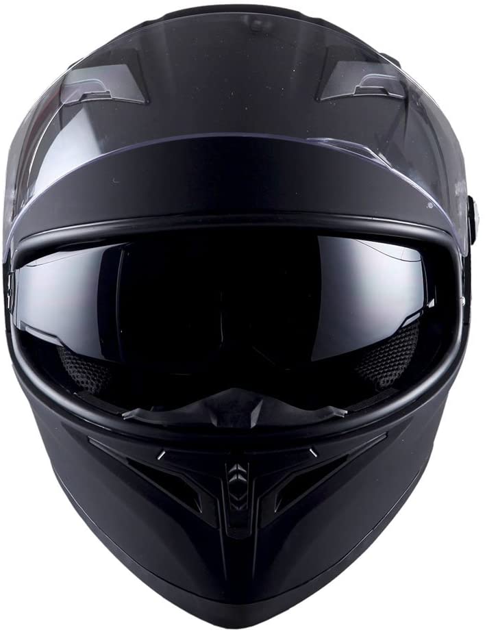 Buy 1STorm Motorcycle Street Bike Dual Visor/Sun Visor Full Face Helmet  Element Silver Matt Black Online in Hong Kong. B07BDM7RD2