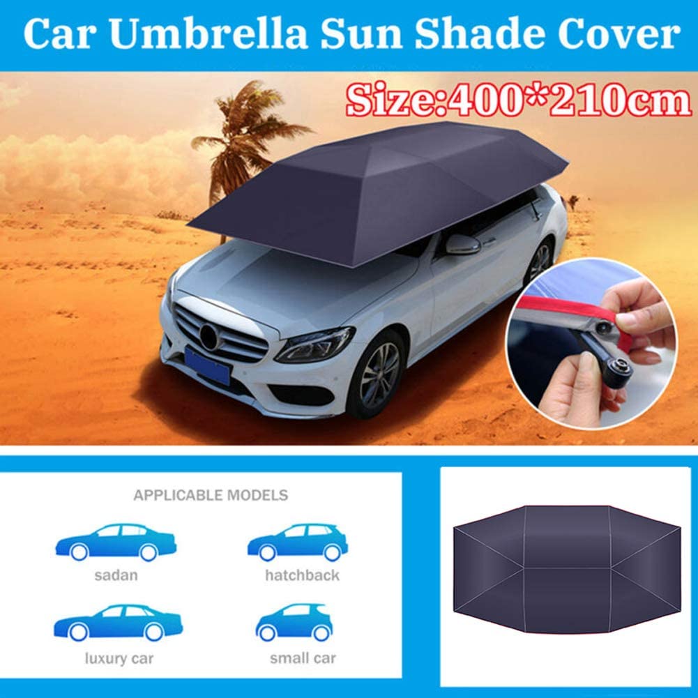 Buy Zqasales 4X2.1M Rooftop Tent, Automatic Semi-auto Manual Folded Car  Umbrella, Portable Auto Protection Car Tent Sunshade, Movable Carport Canopy  for Outdoor Camping Tent (Do Not Include Skeleton) Online in Hong Kong.