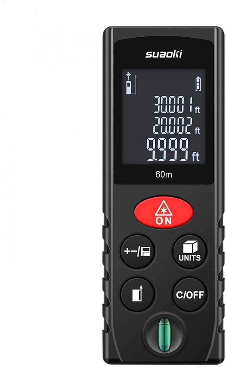 SUAOKI Laser Distance Meter (D60 60m) : Amazon.co.uk: DIY & Tools