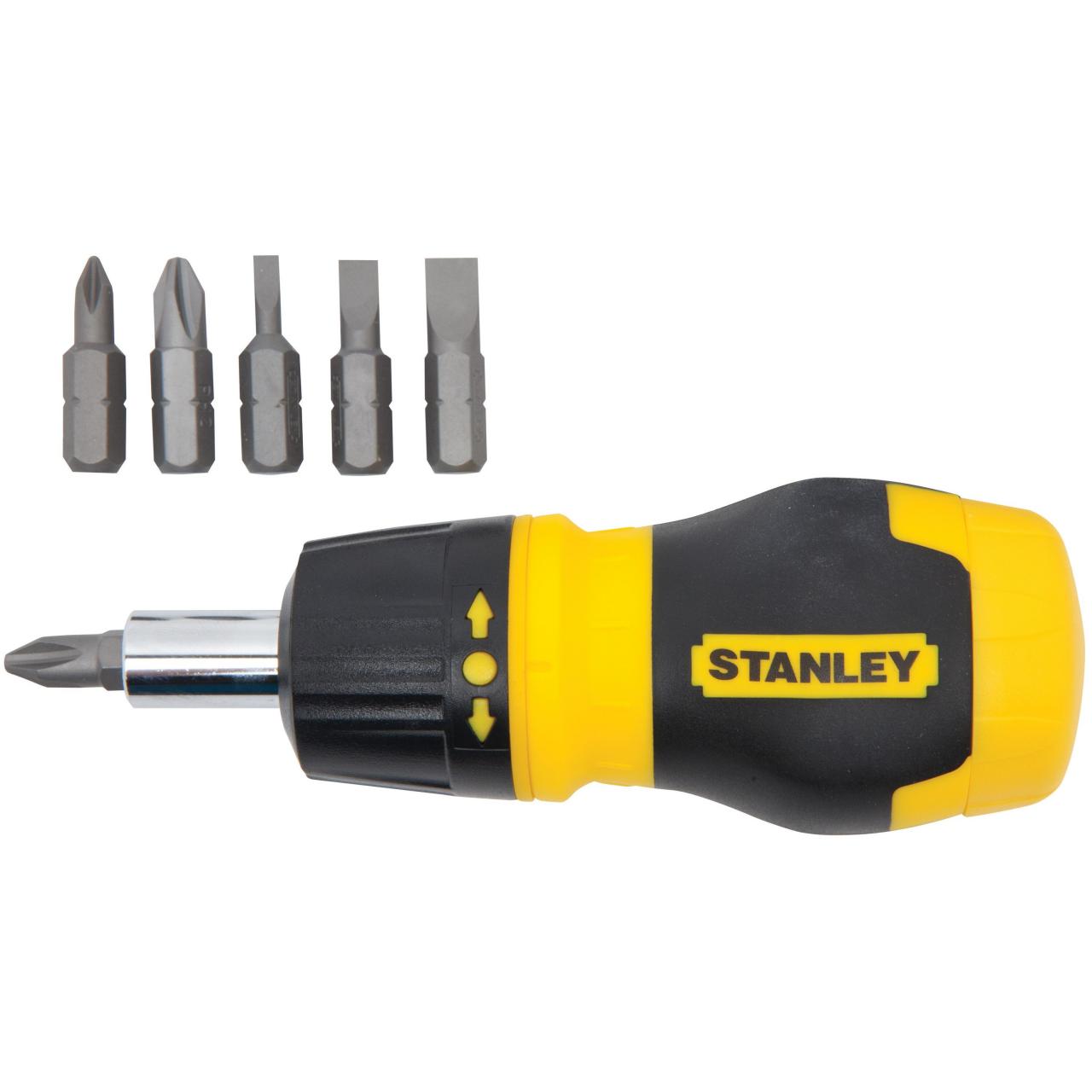 Ratcheting Multi-Bit Stubby Screwdriver - 66-358 | STANLEY Tools
