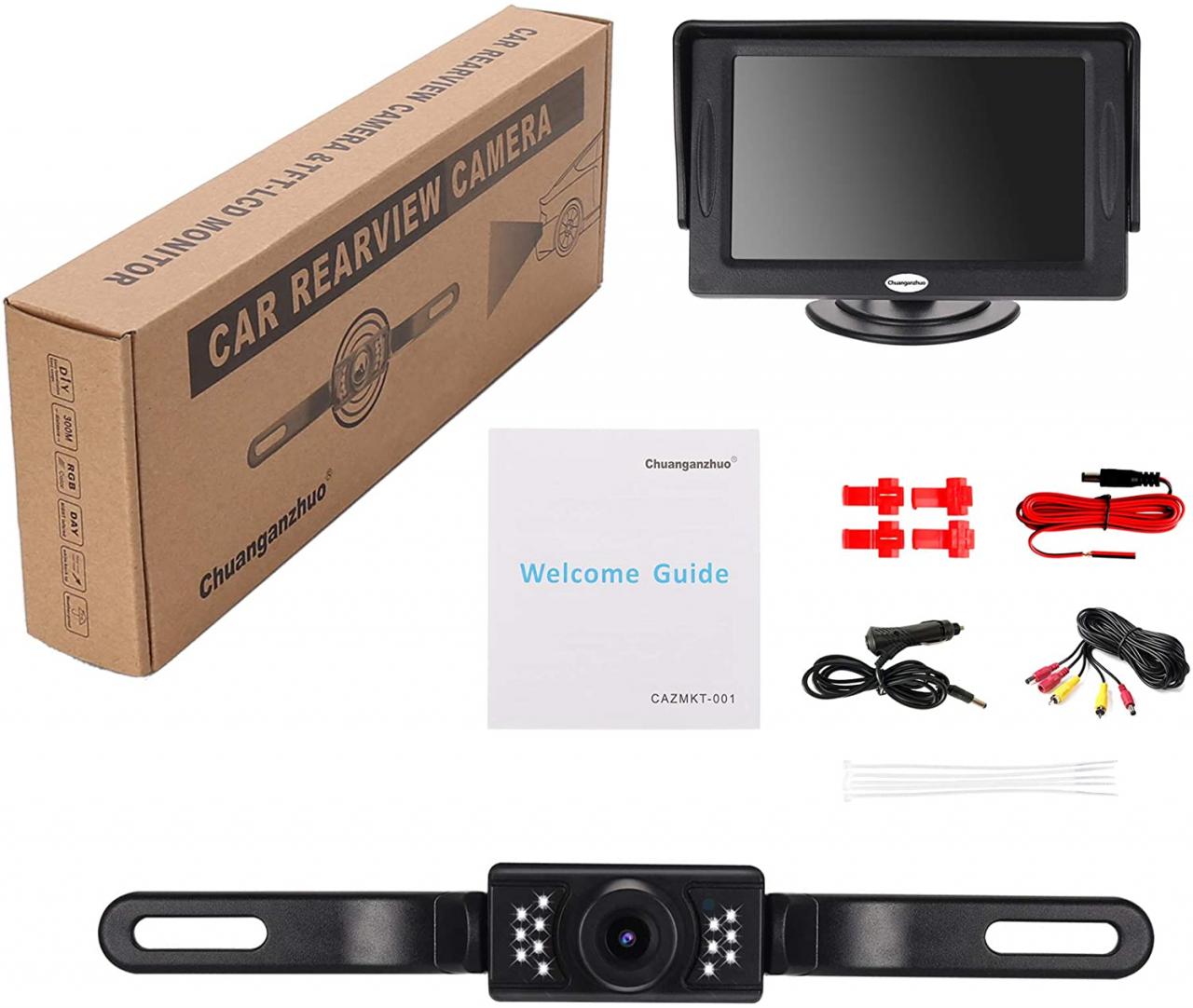 Buy Backup Camera and Monitor Kit for Car,Universal Wired Waterproof  Rear-View License Plate Car Rear Backup Camera + 4.3 LCD Rear View Monitor ( Camera and Monitor) Online in Hungary. B00QTGXYIE
