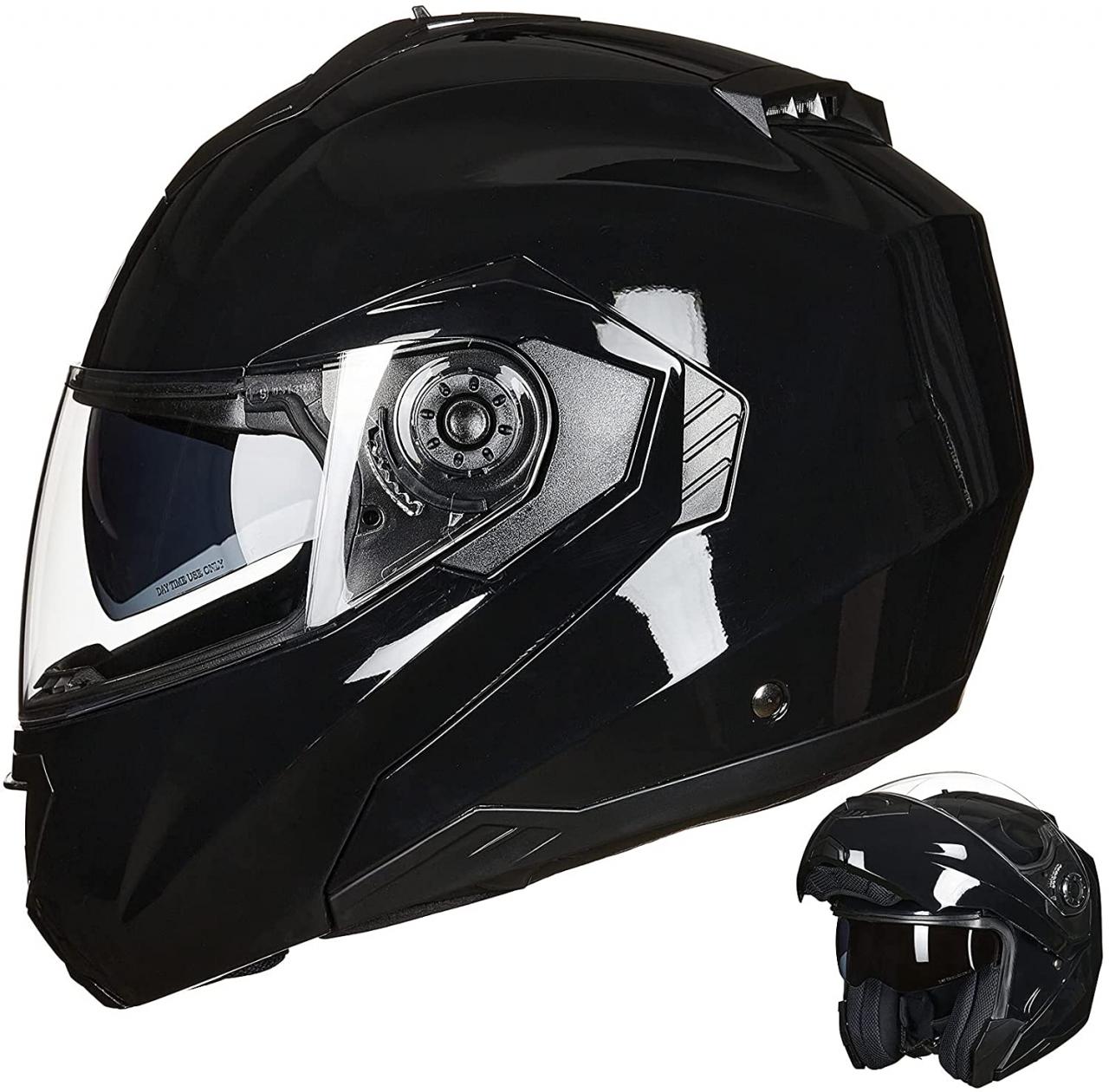 Buy ILM Motorcycle Dual Visor Flip up Modular Full Face Helmet DOT 6 Colors  (XL, Matte Black) Online in Turkey. B01LYLLW9U