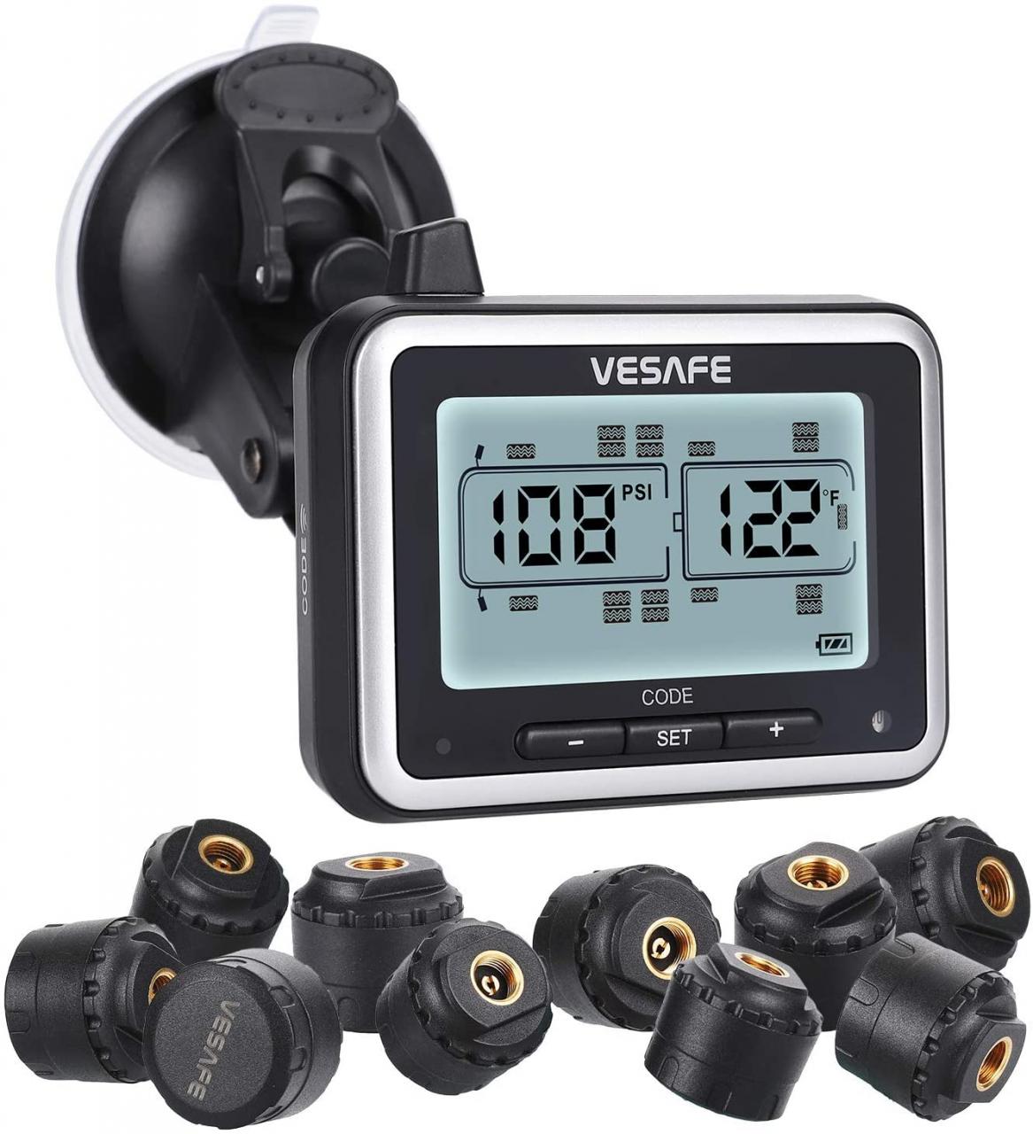 Buy Vesafe Wireless Tire Pressure Monitoring System (TPMS) for RV, Trailer,  Coach, Motor Home, Fifth Wheel, with 10 Anti-Theft sensors Online in  Taiwan. B085LHRL6Q