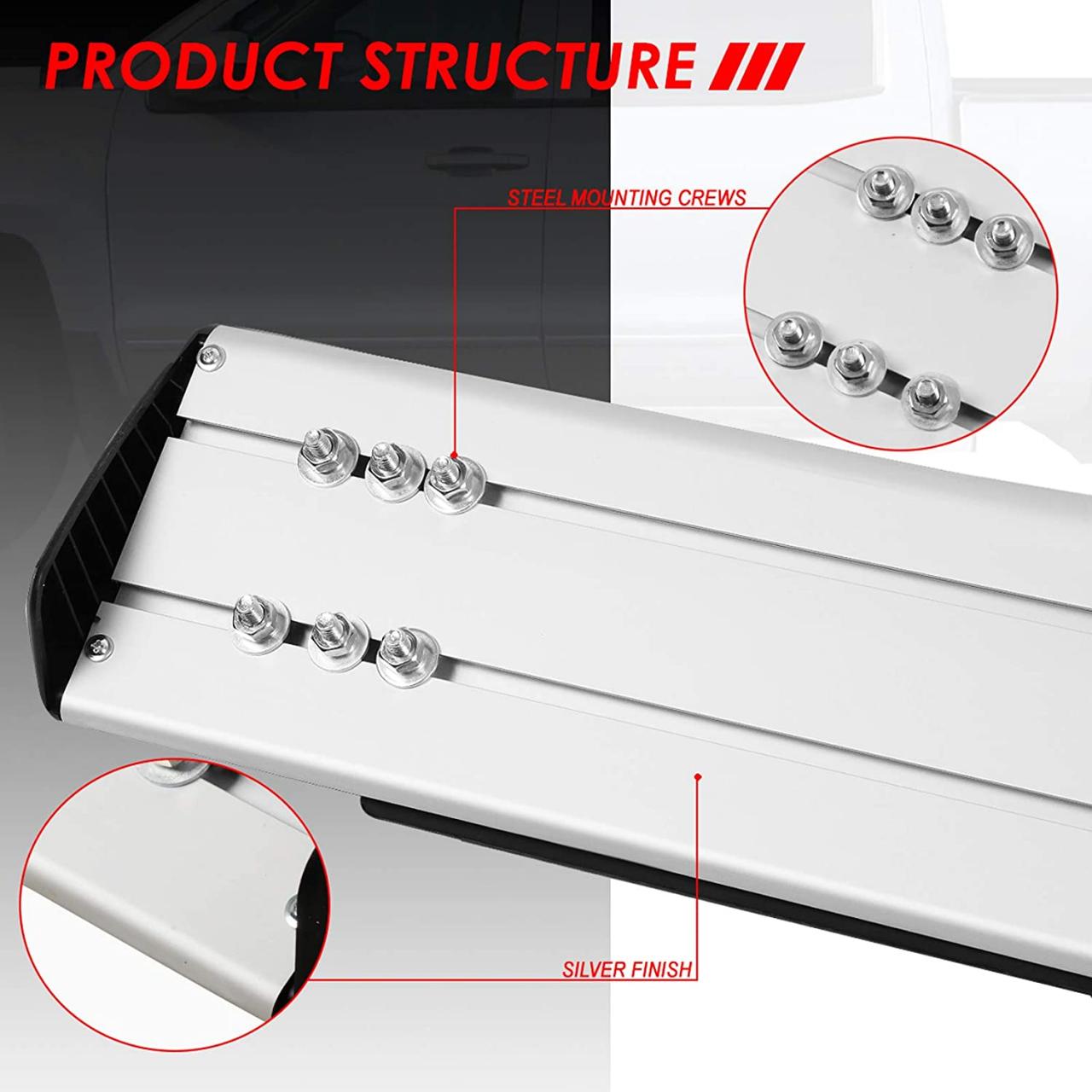 Buy Stainless Steel 6 Inch Side Step Nerf Bar Running Board Compatible with  Silverado Sierra 1500 2500HD 3500HD Crew Cab 07-19 Online in Vietnam.  B07ZPRFLX2