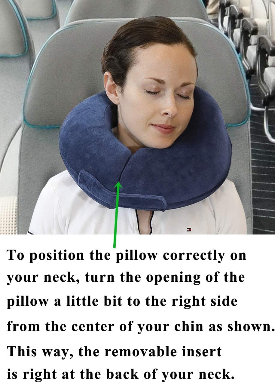 Buy TravelMate Memory Foam Neck Pillow with Variable Thickness (Blue, 12 x  12 x 6 inch) Online in Vietnam. B07H7CCKYG