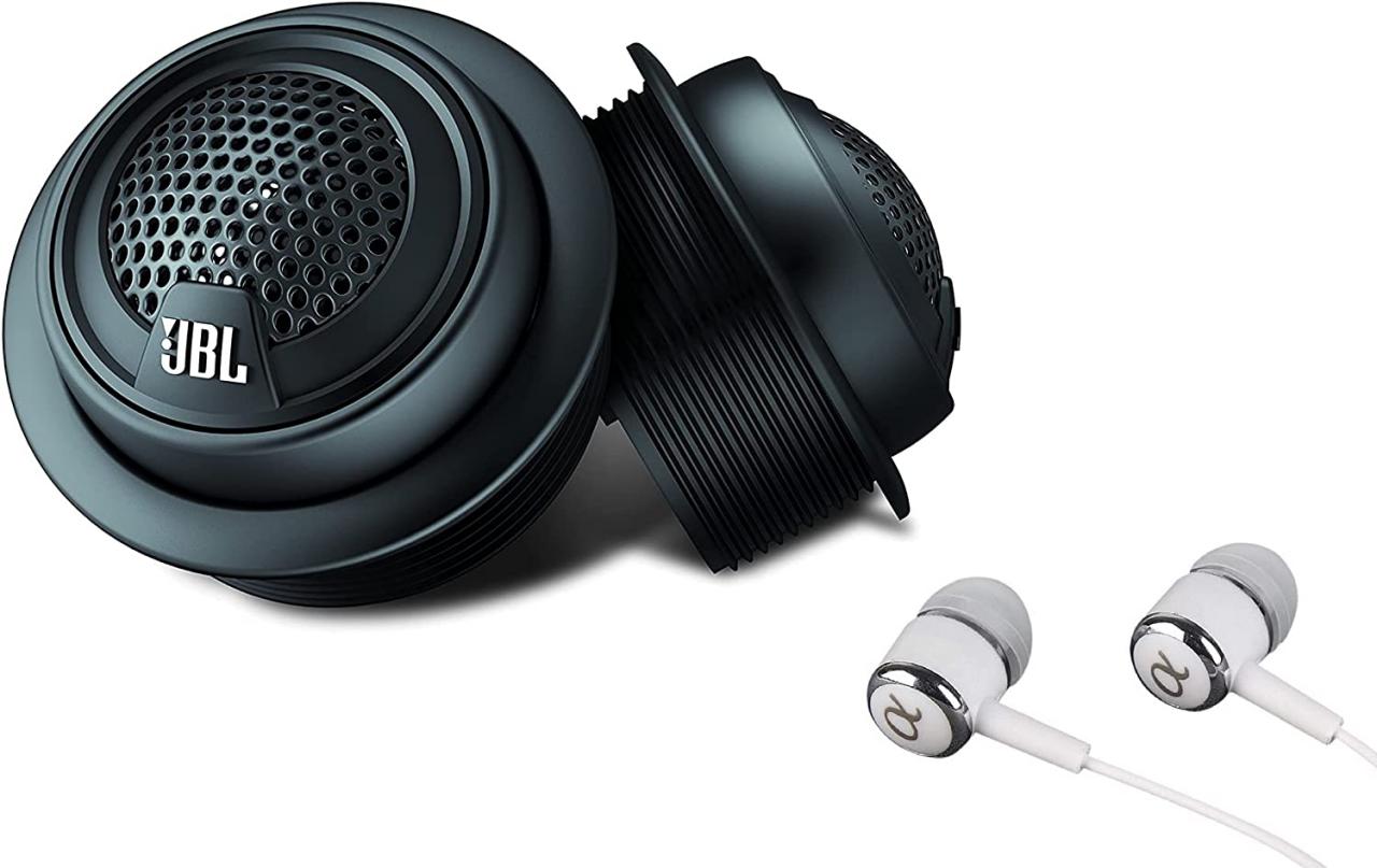 Buy JBL GTO19T Premium 3/4 135 Watts Component Car Audio Speaker Soft Dome  Tweeters Bundled with Earbuds Online in Qatar. B099WN4N21