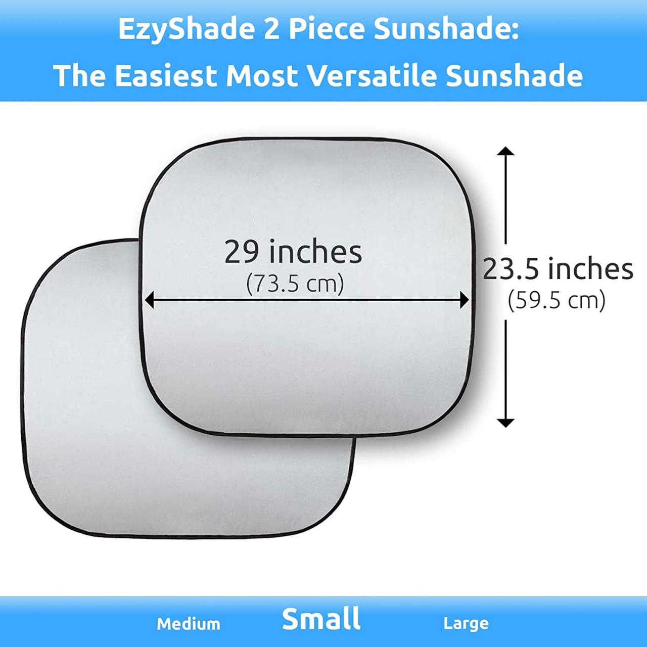 EzyShade Windshield Sun Shade Easy-Read Bonus Item Large Car Sunshades Keep  Your Vehicle Cool Max UV Sun and Heat Reflector See Size-Chart with Your  Vehicle Size Sunshades Automotive one-acleaning.com