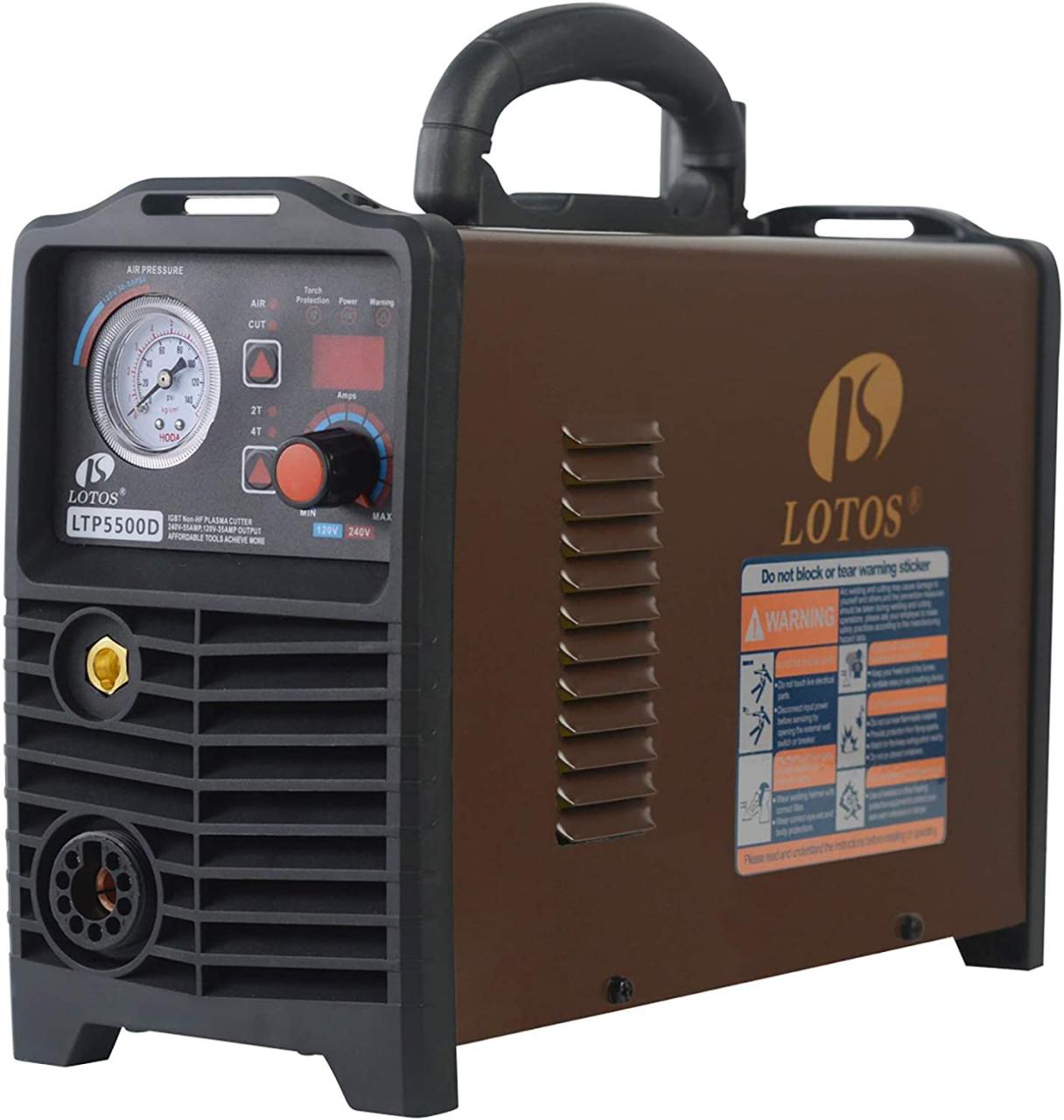 Buy Lotos Non-Touch Pilot Arc CNC Enabled Plasma Cutter, Digital Control,  THC Torch Height Control, Dual Voltage 110V/220V, 3/5 inch Clean Cut, Brown  (55AMP CNC) Online in Vietnam. B07QXVNQV2
