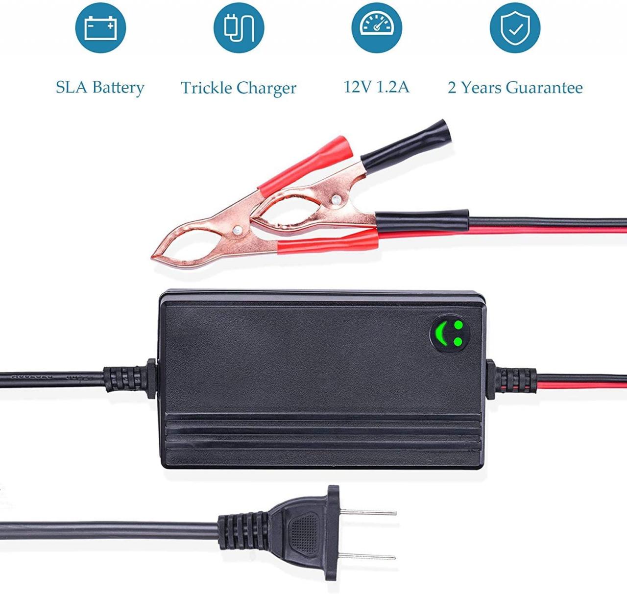 2PCS 12V to 14.8V 1.2A Automatic Lead Acid Battery Trickle Charger