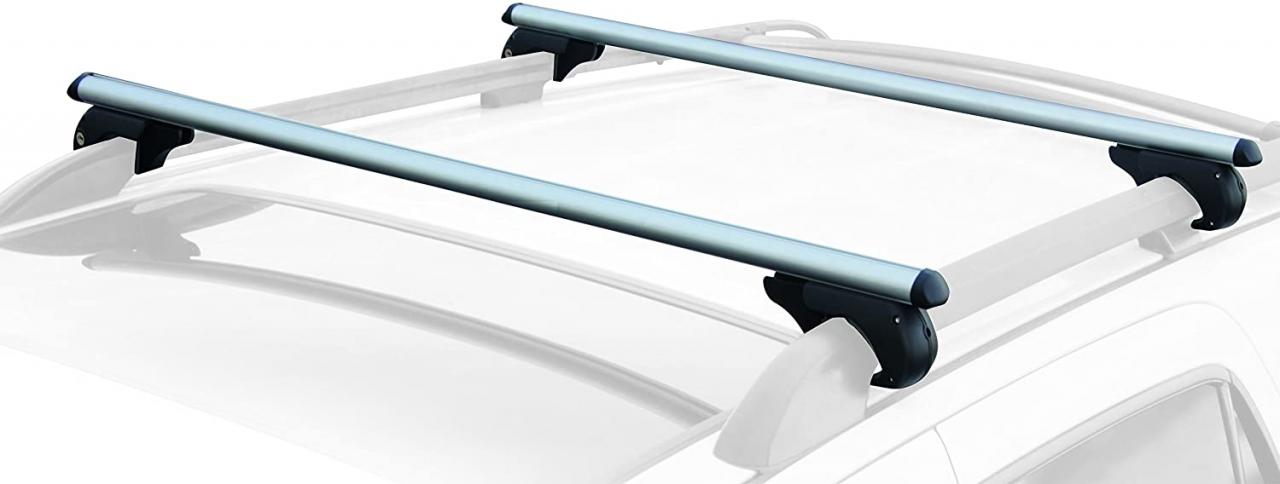 Buy CargoLoc 2-Piece 52 Aluminum Roof Top Cross Bar Set – Fits Maximum 46”  Span Across Existing Raised Side Rails with Gap – Features Keyed Locking  Mechanism, Silver Online in Hong Kong. B00GA2HKAU