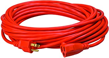 Coleman Cable 4219 14/3 SJTW Vinyl Outdoor Extension Cord, Red 3-Outlet,  100-Feet | Walmart Canada