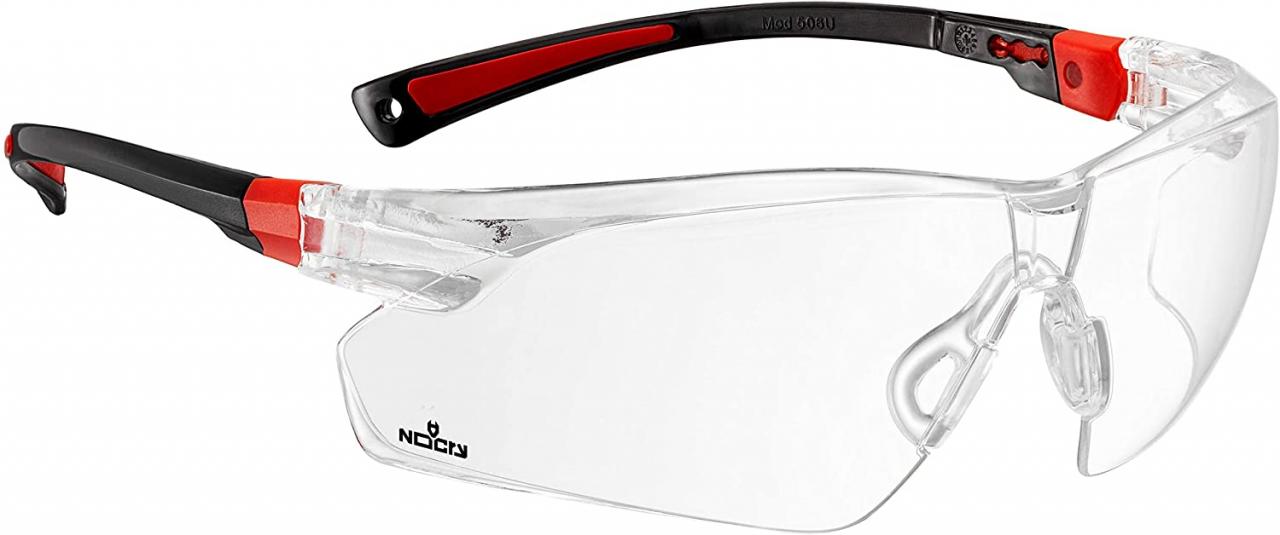 NoCry Safety Glasses with Clear Anti Fog Scratch Resistant Wrap-Around  Lenses and No-Slip Grips, UV Protection. Adjustable,