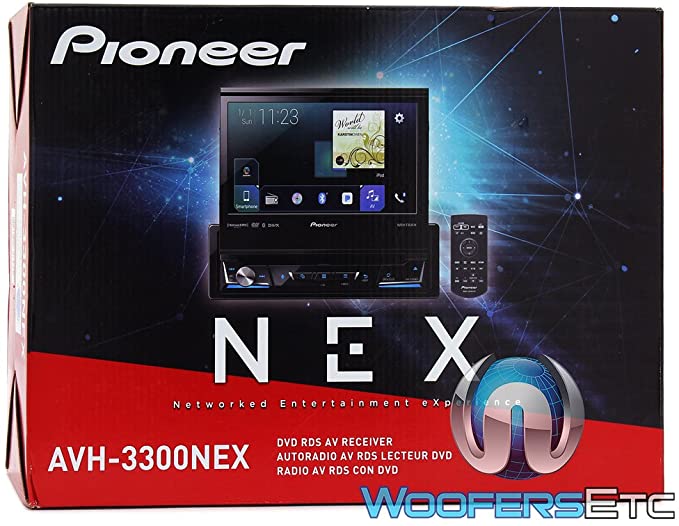 Pioneer AVH-3300NEX 7 英寸翻转DVD 接收器，带CarPlay、Android 自动和蓝牙- 汽车用品- 亚马逊中国