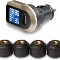 Buy Vesafe Wireless Tire Pressure Monitoring System (TPMS), with 4 External  Cap sensors. (Cigarette Lighter Plug with 2A Charging) (Color) Online in  Vietnam. B01LA90R6Q