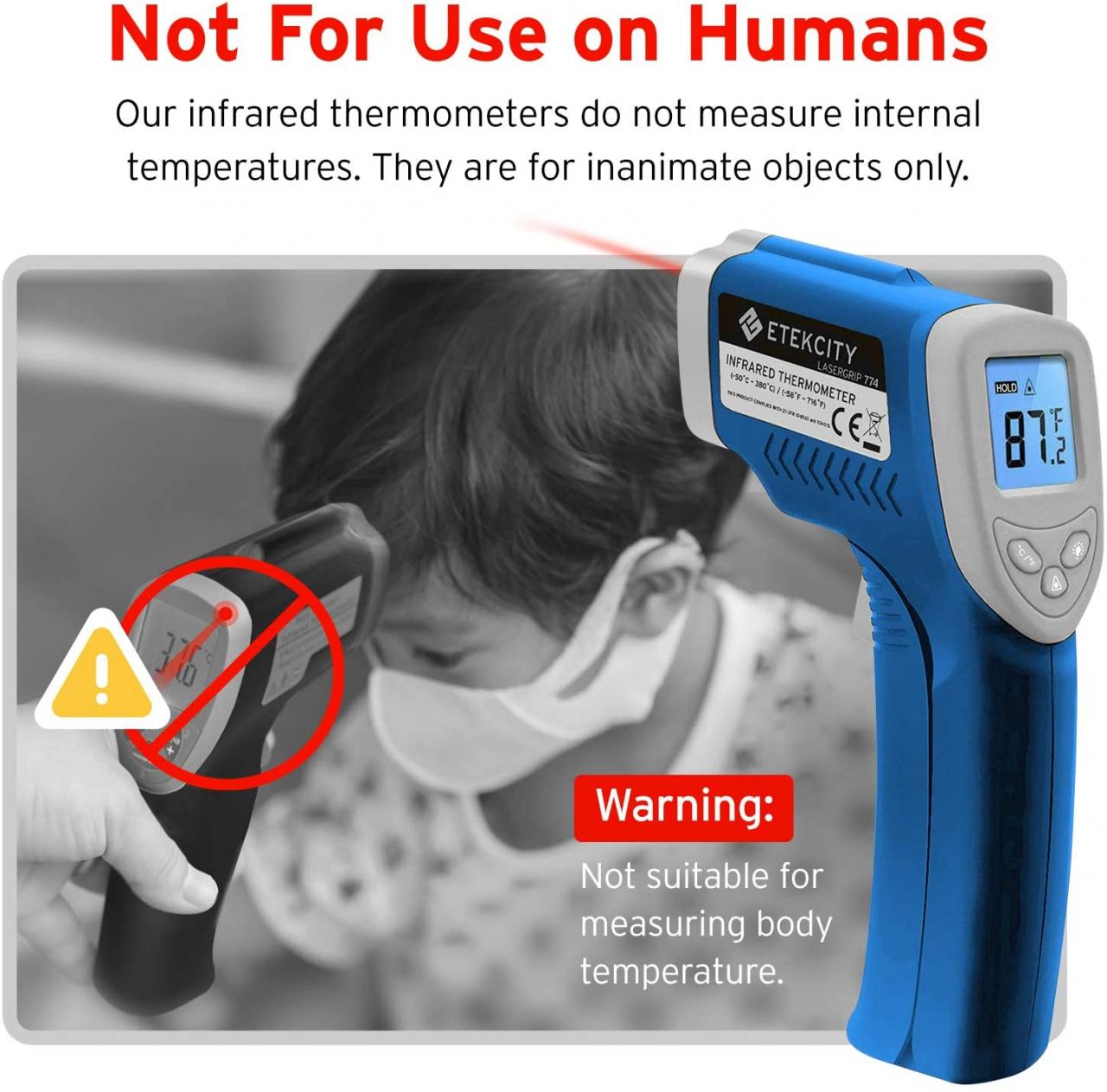Etekcity Lasergrip 774 (ETC 8380) Temperature Gun Non-contact Digital Laser  Infrared IR Thermometer, 2-Year Warranty, -58~+716°F, 12:1 D:S,  Instant-read, FDA/FCC/CE/ROHS Approved – Green Preppers
