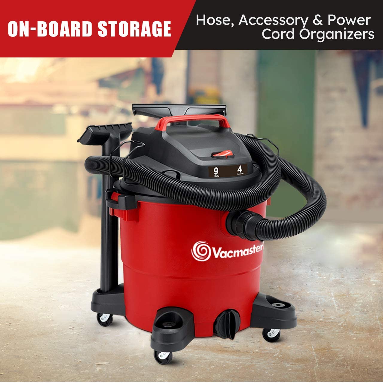 Buy Vacmaster Red Edition VJF910PF 1101 Portable Wet Dry Shop Vacuum 9  Gallon 4 Peak HP 1-1/2 inch Hose Online in Indonesia. B08DTHG7ZB