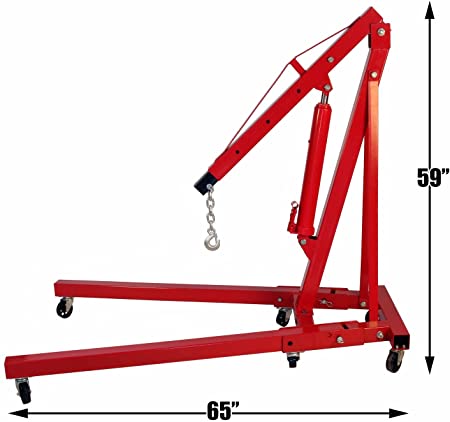 Dragway Tools 2 Ton Folding Air Hydraulic Engine Hoist Cherry Picker Shop  Crane Hoist Lift, Truck Cranes - Amazon Canada
