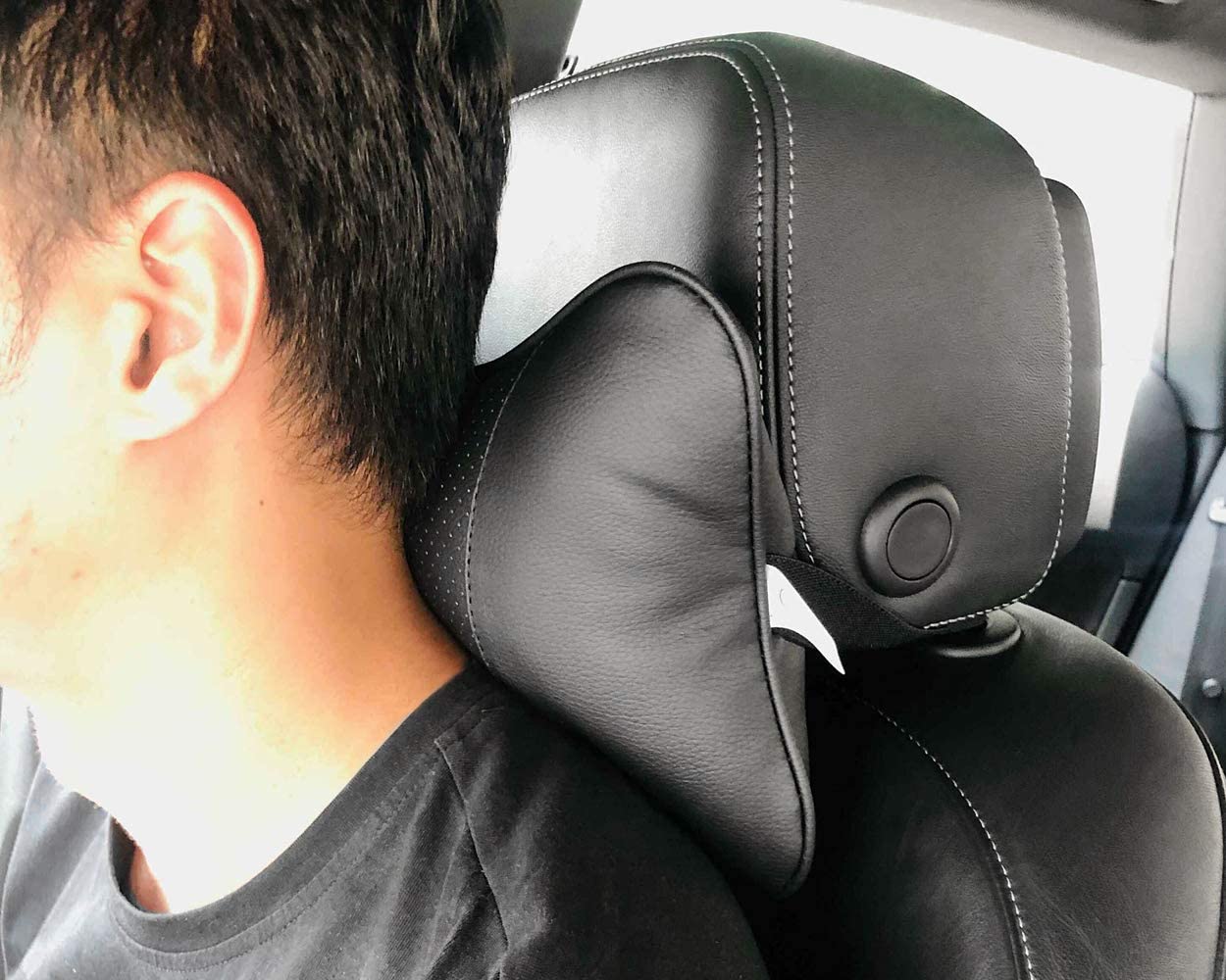 Ace Select Car Neck Pillow 2 Pieces PU Leather Travel Pillow for Head Rest  Neck Support for Car Seat Black and Red Interior Accessories Automotive  tenerife-direct.com
