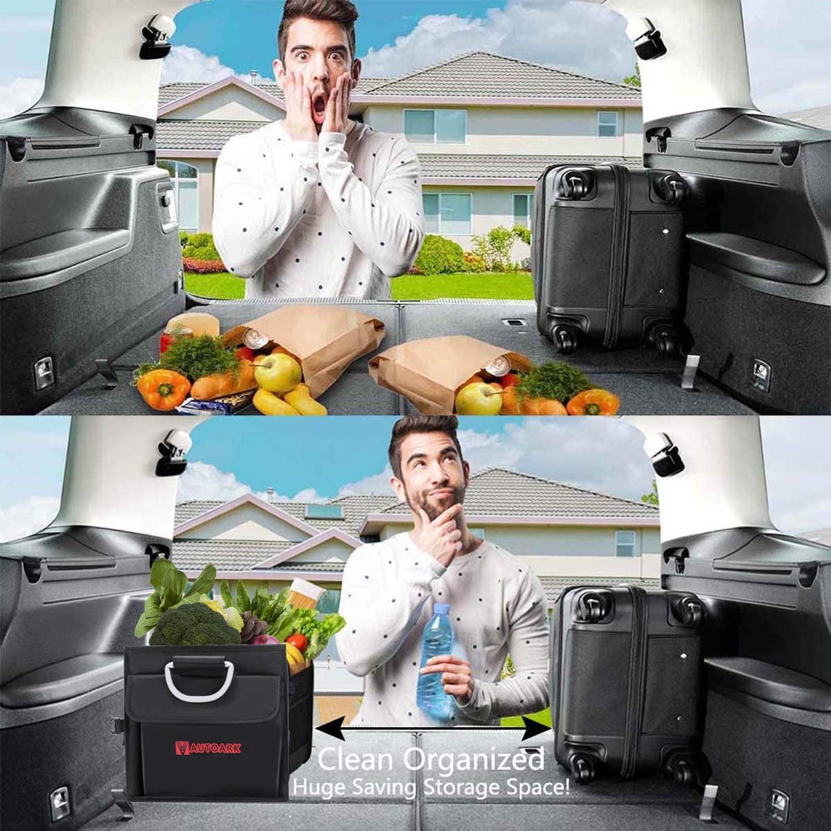 Buy Autoark Multipurpose Car SUV Trunk Organizer with Cover and  Straps,Durable Collapsible Adjustable Compartments Cargo Storage,AK-132  Online in Hong Kong. B07Q15TB2H