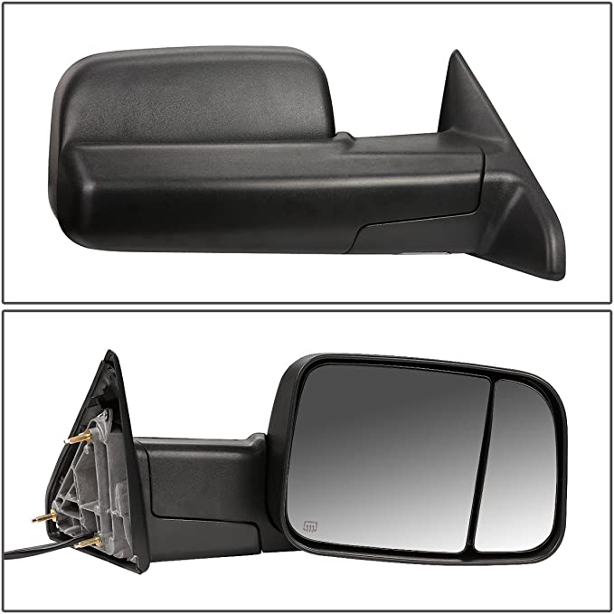 Driver and Passenger Sides DNA motoring TWM-013-T111-BK Pair of Towing Side  Mirrors Automotive Hitching & Towing urbytus.com