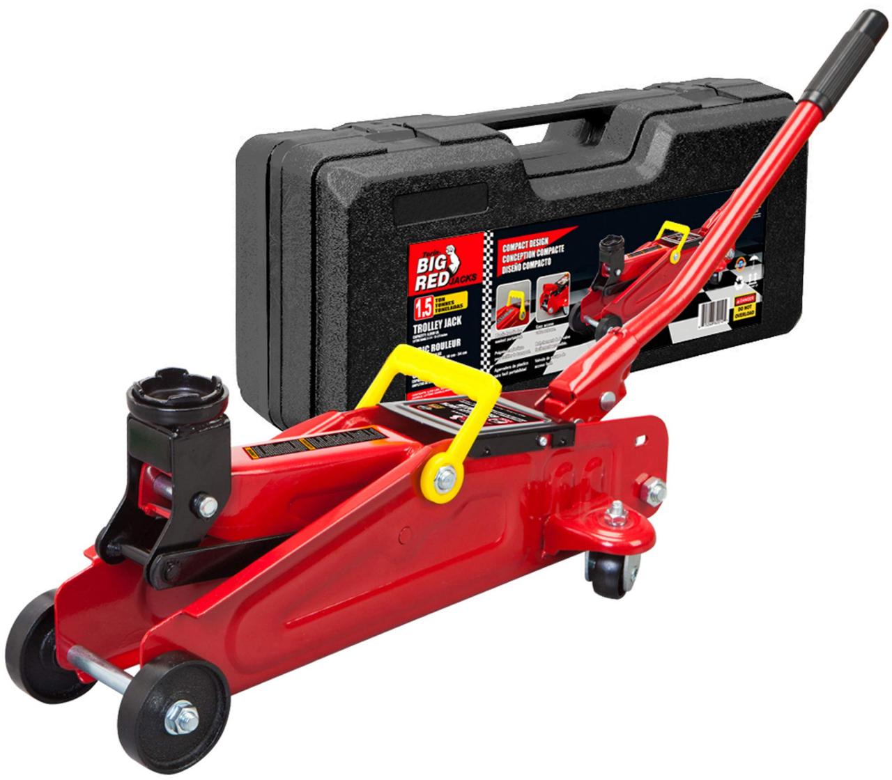 Buy BIG RED T825051 Torin Hydraulic Low Profile Trolley Service/Floor Jack  with Dual Piston Quick Lift Pump, 2.5 Ton (5,000 lb) Capacity, Red Online  in Hong Kong. B082MRT2M5