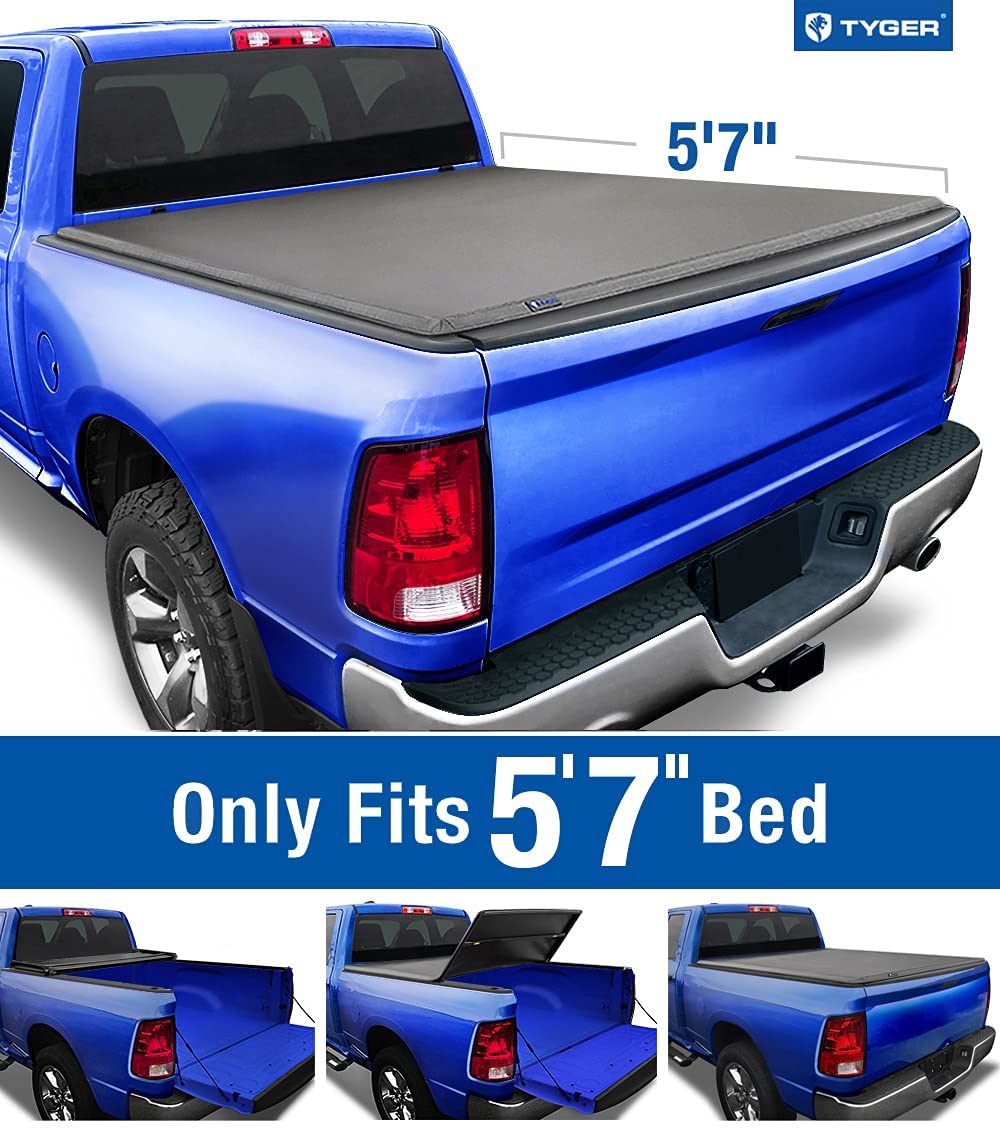 Buy Tyger Auto T3 Soft Tri-Fold Truck Bed Tonneau Cover Compatible with  2009-2018 Dodge Ram 1500 | 2019-2021 Classic Only | Fleetside 5'7 Bed (67)  | without RamBox | TG-BC3D1015 , Black Online in Japan. B00L32LY1I