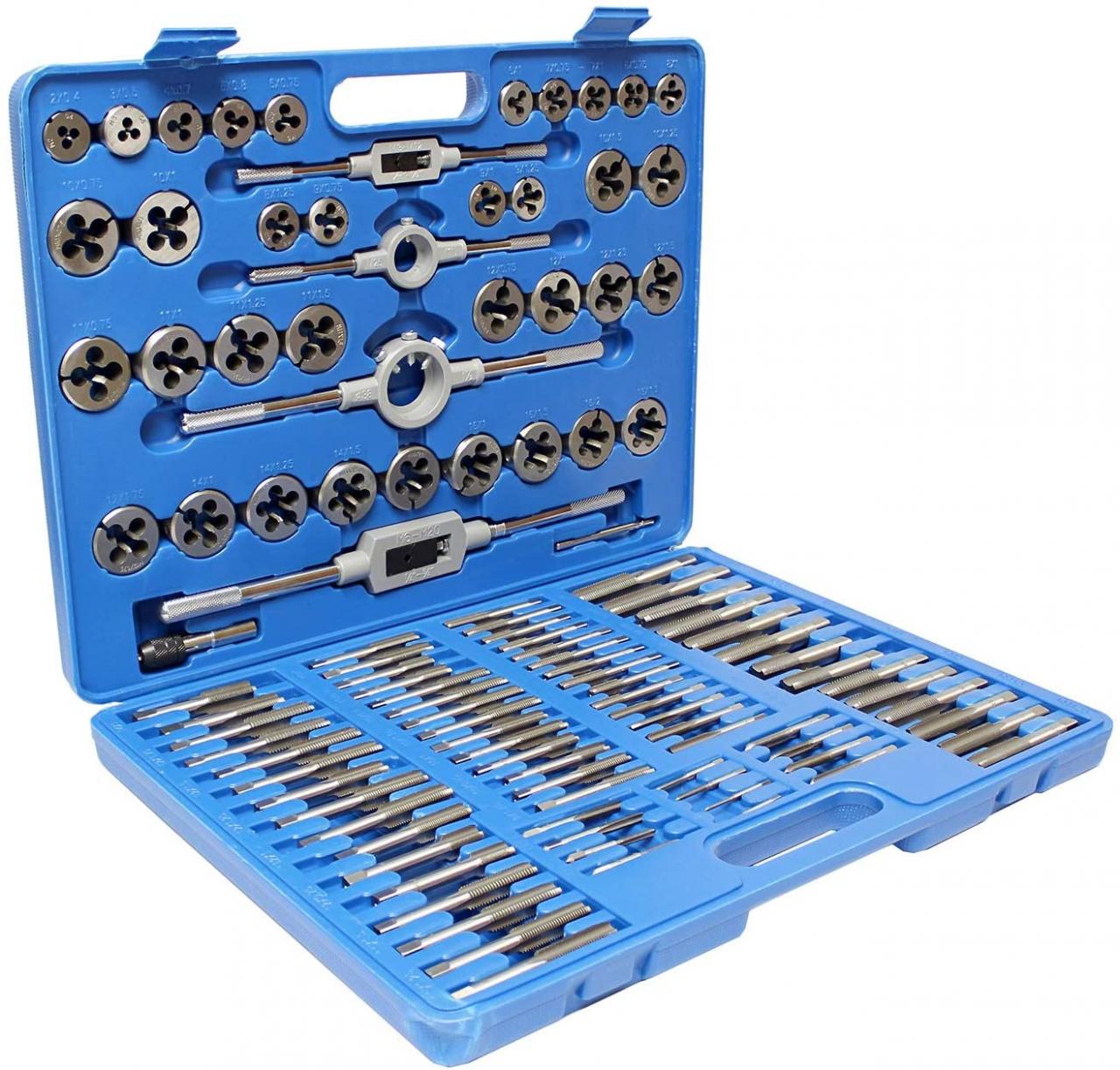 Buy ABN Large Tap and Die Set Metric Tap and Die Kit Rethreading Tool Kit  Thread Maker Hole Threader 110-Piece Set, Metric Online in Romania.  B07SQGQNT2