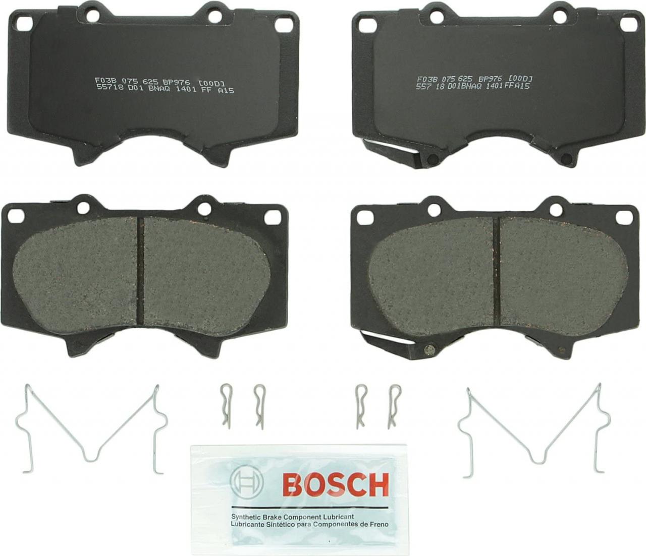 Buy Bosch BC1324 QuietCast Premium Ceramic Disc Brake Pad Set For: Lexus  NX200t, NX300h, RX350, RX450h; Toyota Highlander, Sienna, Front Online in  Indonesia. B00XM0F0F0
