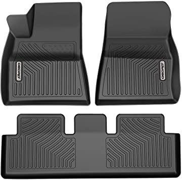 OEDRO Floor Mats Compatible for 2017-2021 Tesla Model 3, Unique Black TPE  All-Weather Guard Includes 1st and 2nd Row: Front, Rear, Full Set Liners,  Floor Mats - Amazon Canada