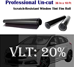 36 in Diablo 2 Ply Window Tint Double Ply Professional Dark Charcoal 5% Tint  Roll Self Adhesive Tint Film Roll for Car Windows x 100 ft.