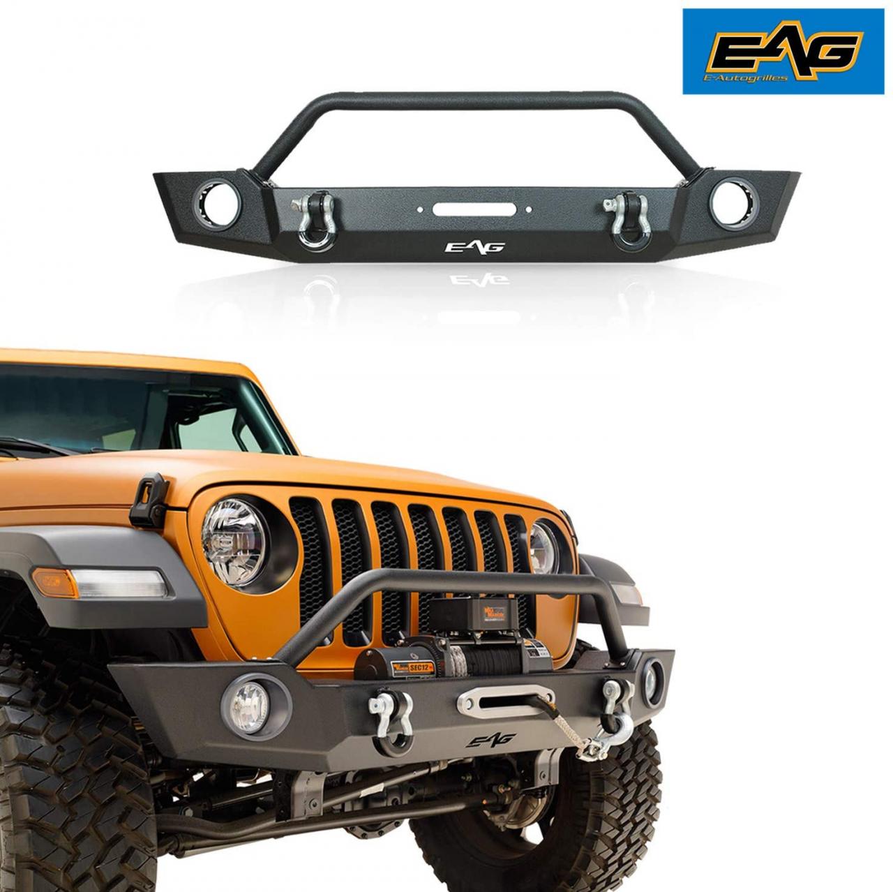Buy EAG LED Front Bumper with Light Surrounds Fits for 87-06 Wrangler TJ YJ  Online in Indonesia. B0797RQ1ZB