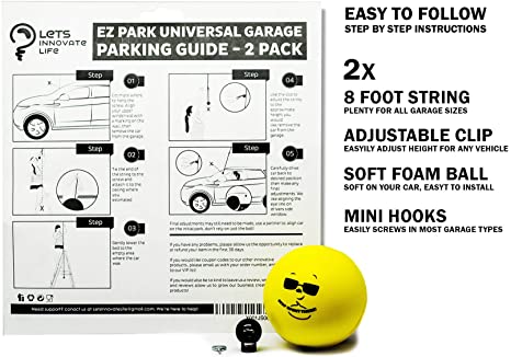 Double Garage Parking Aid - Ball Guide System. Simple to Install Adjustable  Parking Assistant kit Includes a retracting Ball Sensor Assist Solution.  Perfect Garage Car Stop Indicator for All Vehicles : Amazon.ca: