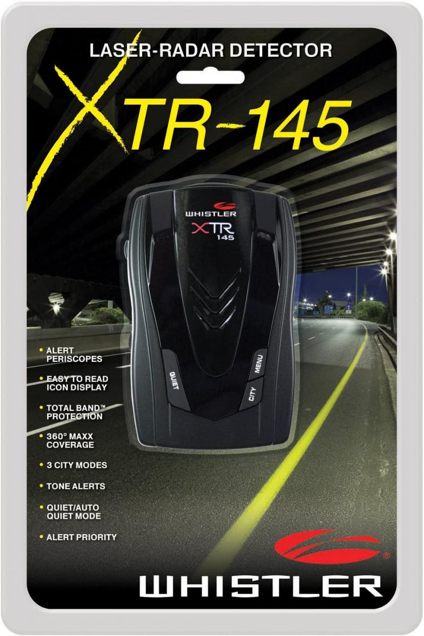 Whistler XTR-145 Laser Radar Detector: 360 Degree Protection, Icon Display,  and Tone Alerts : Amazon.ca: Electronics