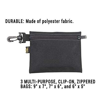 Buy CLC Custom Leathercraft 1100 Multi-Purpose Clip-on Zippered Poly Bags,  3 Pack Online in Hong Kong. B0002YVBC0