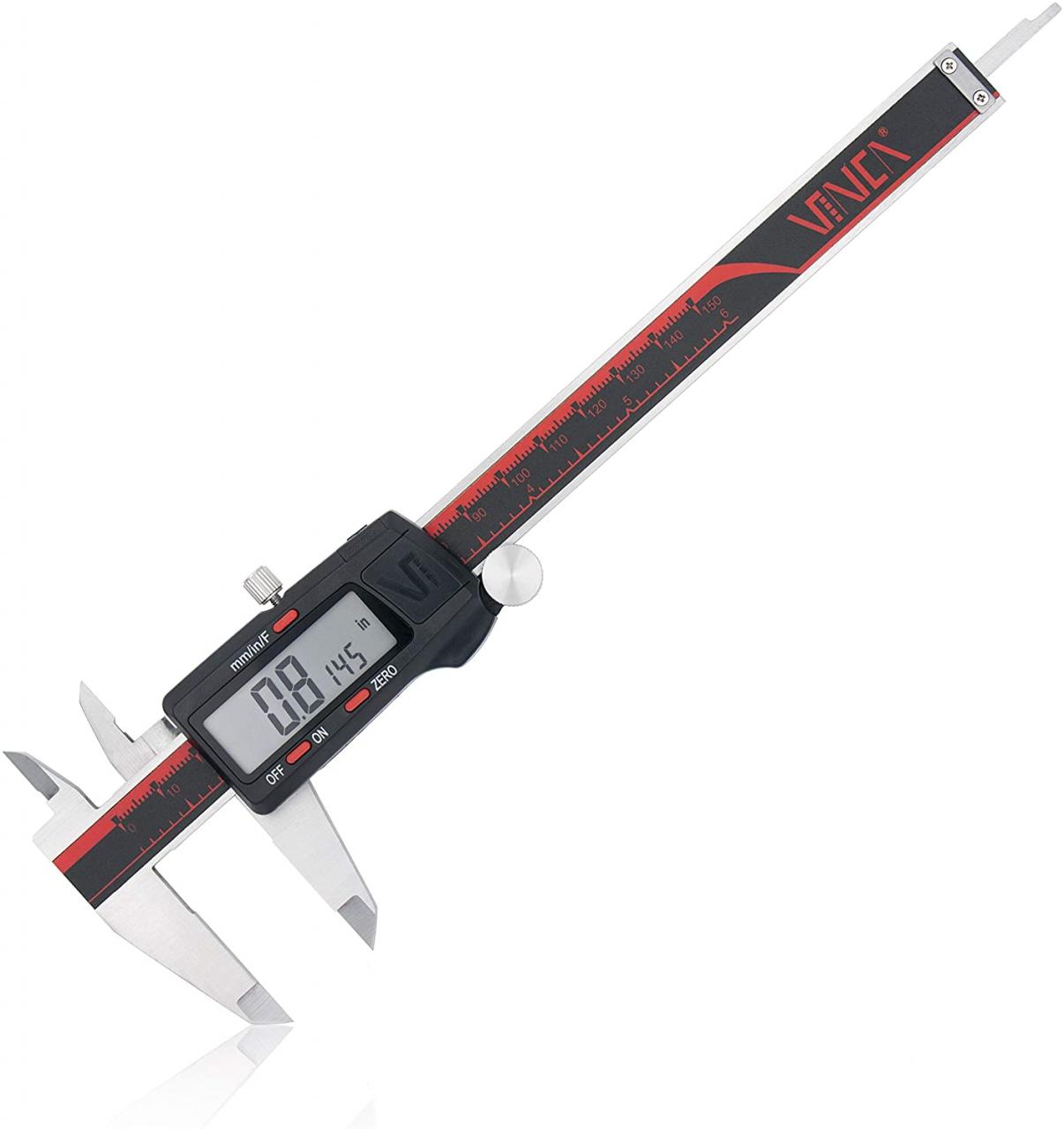 VINCA DCLA-0605 High Quality Electronic Digital Caliper 0-6 Inch/150 mm  Stainless Steel Body