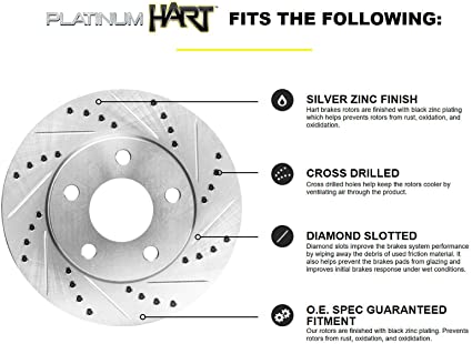 Buy Full Kit] Platinum Hart Drilled Slot Brake Rotors And Ceramic Pad  Phcc.6707702 Online in Indonesia. B015YHIGCM